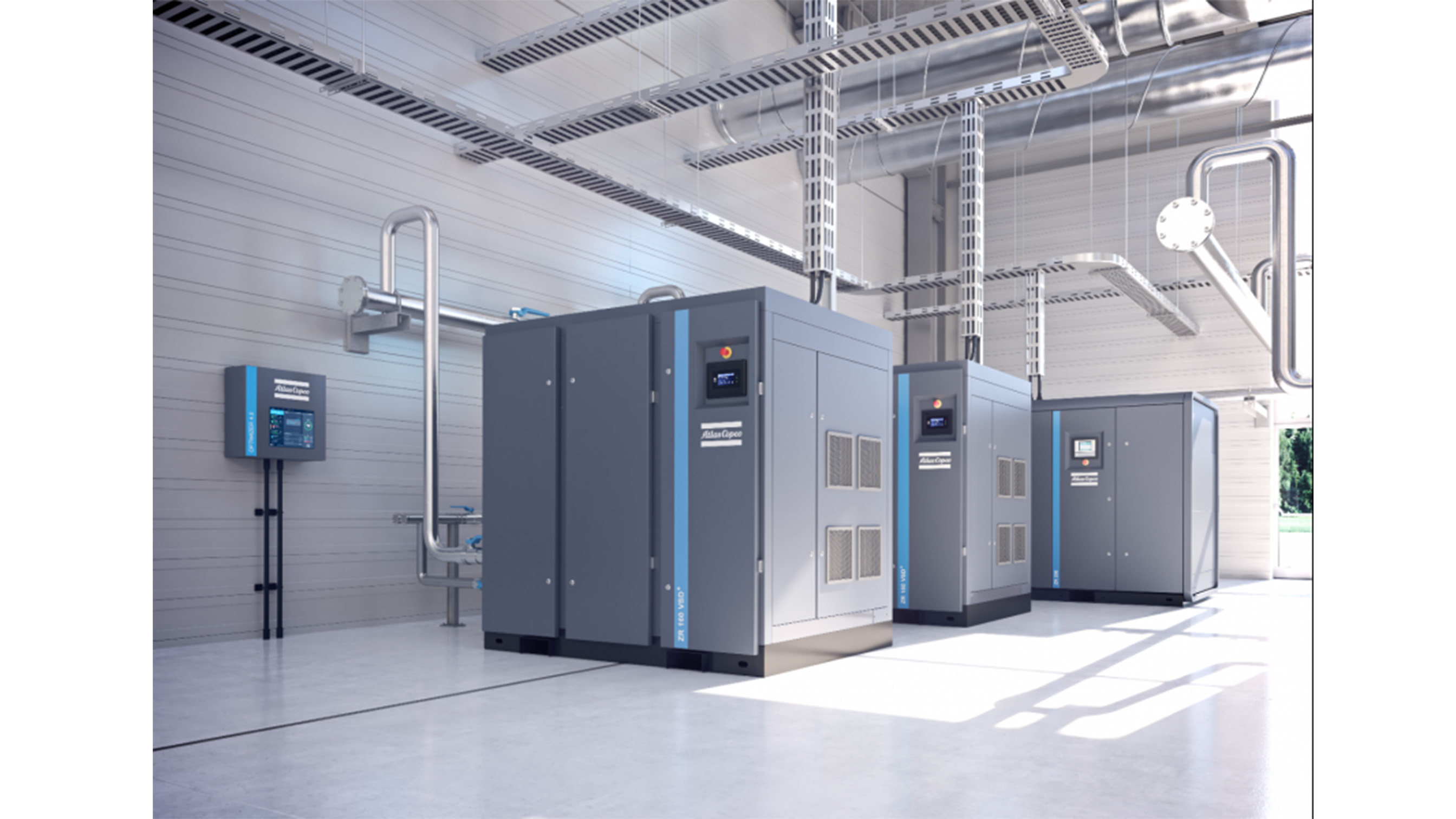 阿特拉斯·科普柯全新ZR110-160系列無(wú)油螺桿壓縮機(jī)及新一代低能耗BD系列鼓風(fēng)熱零氣耗干燥機(jī)火熱上市